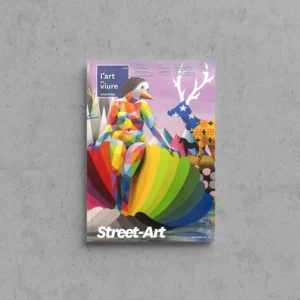 Portada de L'Art de Viure Andorra núm. 108 amb un detall d'una obra de l'artista Okuda.