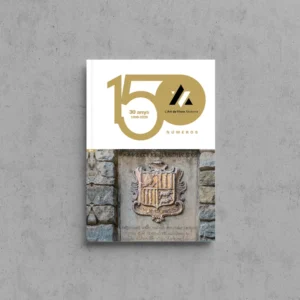 Portada de L'Art de Viure Andorra núm. 150 amb el logotip commemoratiu «150 · 30 anys 1996-2026» a la part superior i, a la inferior, una talla en pedra de l'escut d'Andorra sobre un mur de pedra, vinculada a la Casa de la Vall.
